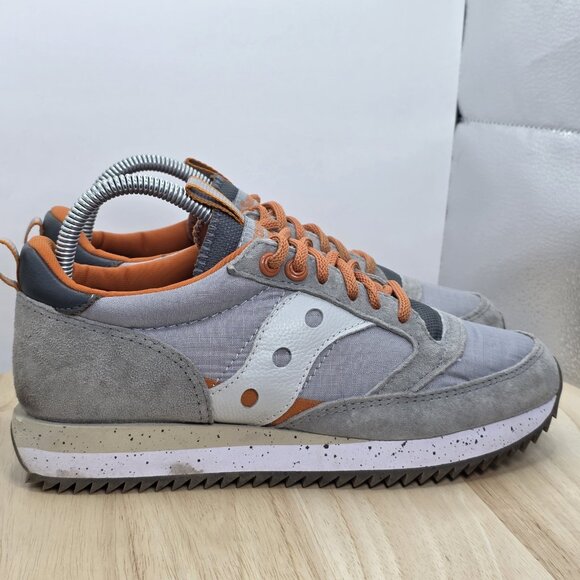 SAUCONY JAZZ 81 LOW LACE ]WOMENS SIZE 8 SHOES GREY/BLACK SNEAKERS - Picture 3 of 9